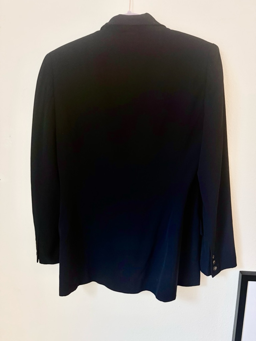 Vintage Oscar de la Renta Adele Navy Double-Breasted Blazer - Picture 3 of 10